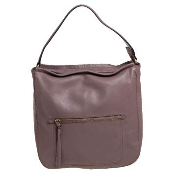 Pre Owned Cole Haan Mauve Purple Leather Jade Bucket Bag