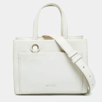 Pre Owned Cole Haan Off  White Leather Grand Series Tote