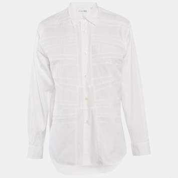 Pre Owned Comme des Garcons White Cotton Oversized Shirt S