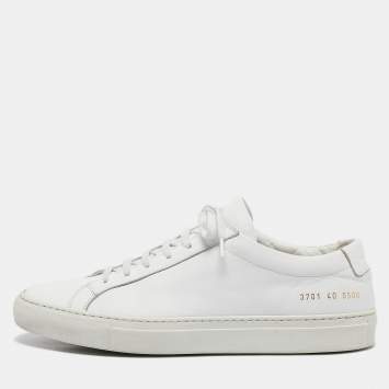 Pre Owned Common Projects White Leather Achilles Sneakers Size 40