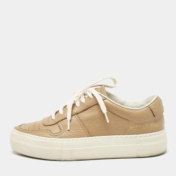 Common Projects Tan Leather BBall Super Sneakers Size 35