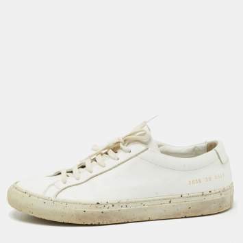 Pre Owned Common Projects White Leather Achilles Sneakers Size 39