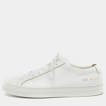 Pre Owned Common Projects White Leather Achilles Sneakers Size 39