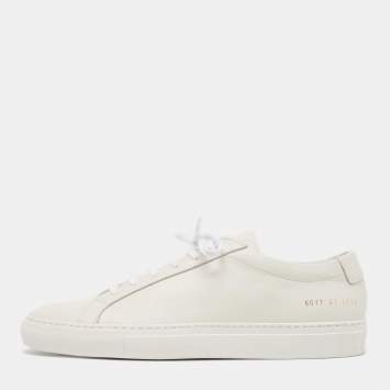 Pre Owned Common Projects Off White Leather Achilles Sneakers Size 41