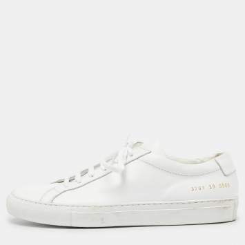 Pre Owned Common Projects White Leather Achilles Sneakers Size 39