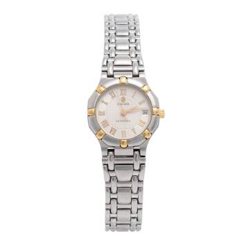 Pre Owned Concord Silver Two-Tone Stainless Steel Saratoga 1573287G Women's Wristwatch 23 mm