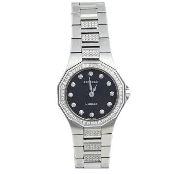 Pre Owned Concord Black Stainless Steel Diamond Mariner 14.E3.1840.1 S Women's Wristwatch 26 mm