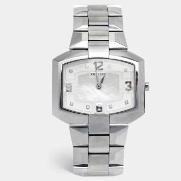 Pre Owned Concord Mother of Pearl Stainless Steel La Scala 14.G2.1490 Women's Wristwatch 39 mm 