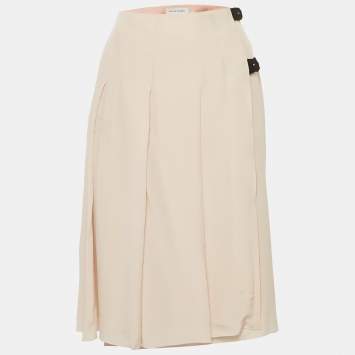 Pre Owned Costume National Pink Silk Wrap Skirt S