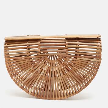 Cult Gaia Brown Bamboo Small Ark Bag