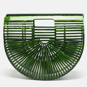 Pre Owned Cult Gaia Green Acrylic Ark Clutch
