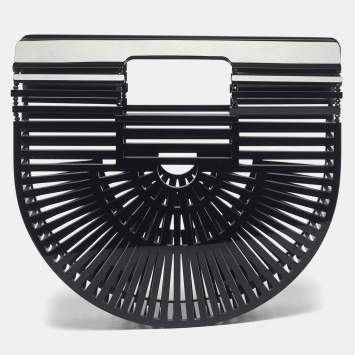 Pre Owned Cult Gaia Black Acrylic Mini Ark Clutch