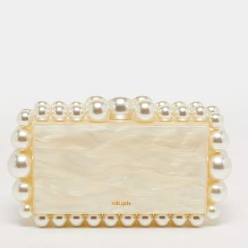 مملوكة مسبقًا Cult Gaia EOS Off White Acrylic Clutch