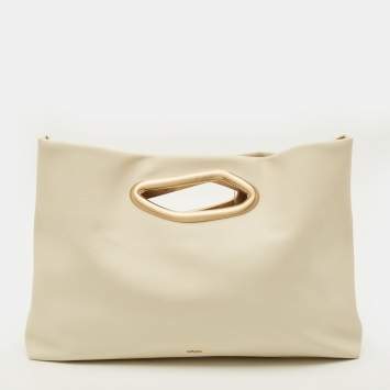 Pre Owned Cult Gaia Reza Off White Leather Tote