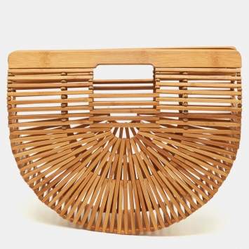 مملوكة مسبقًا Cult Gaia Ark Small Tan Bamboo Clutch