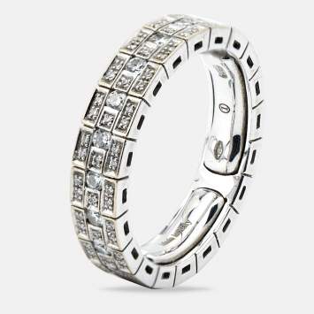 Pre Owned Damiani Belle Epoque Diamonds 18k White Gold Ring Size 62