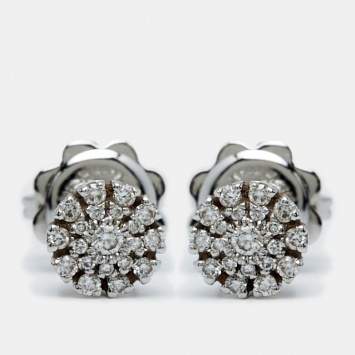 مملوكة مسبقًا أقراط دامiani مارجريتا ألماس وذهب أبيض عيار 18