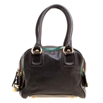 Pre Owned D&G Multicolor Leather Lily Bowler Bag