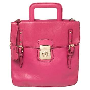 Pre Owned D&G Pink Leather Miss Allyson Shoulder Bag