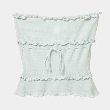 Pre Owned Danielle Guizio Blue Knit Tube Top M