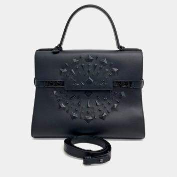 Pre Owned Delvaux Black Leather Tompet GM bag