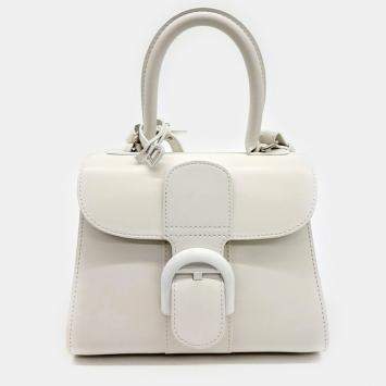 Pre Owned Delvaux White Leather Briand Mini Box