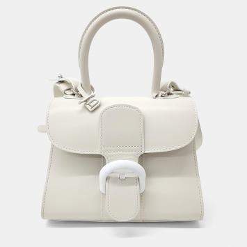 Pre Owned Delvaux White Leather Briand Mini Box