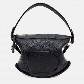 مملوكة مسبقًا Delvaux Black Leather Pin Swing Tote And Shoulder Bag