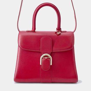 Pre Owned Delvaux Brillon Lipstick Box Calf Leatherleather Size Mm