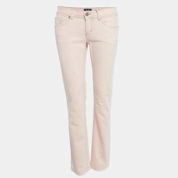 Pre Owned D&G Pink Denim Low Waist Straight Leg Jeans M Waist 30"