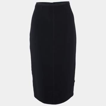 Pre Owned D&G Black Wool Pencil Skirt M