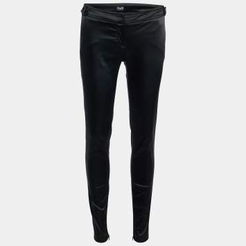 Pre Owned D&G Black Satin Slim Fit Trousers S
