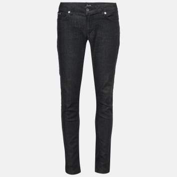 Pre Owned D&G Black Denim Slim Fit Jeans M/Waist 32"