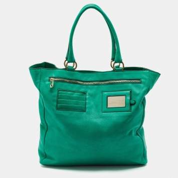 Pre Owned D&G Green Leather Ania Tote
