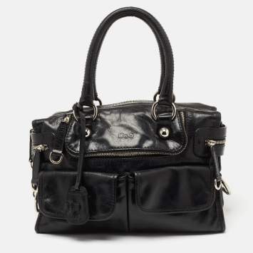 Pre Owned D&G Black Leather Emy Satchel