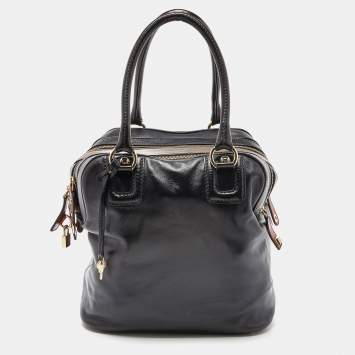Pre Owned D&G Multicolor Leather Lily Bowler Bag