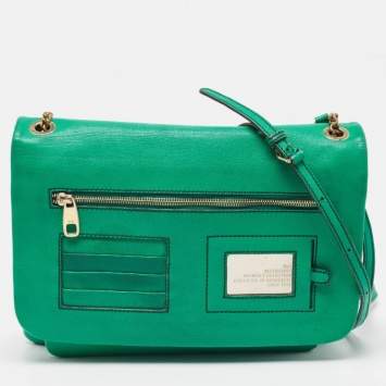 Pre Owned D&G Green Leather Ania Shoulder Bag