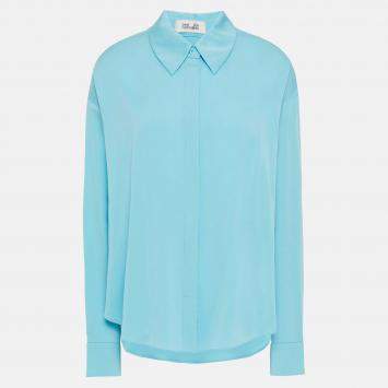 Pre Owned Diane Von Furstenberg Silk Long Sleeved Top 4