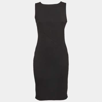 Pre Owned Diane Von Furstenberg  Black Stretch Short Dress M