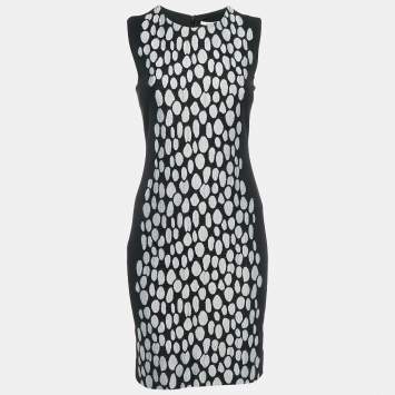 Pre Owned Diane Von Furstenberg Black Jersey Tilda Mini Dress S