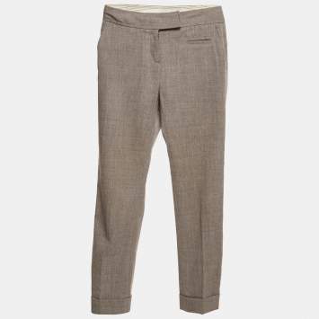 Pre Owned Diane Von Furstenberg Grey Wool Nicollete Trouser S