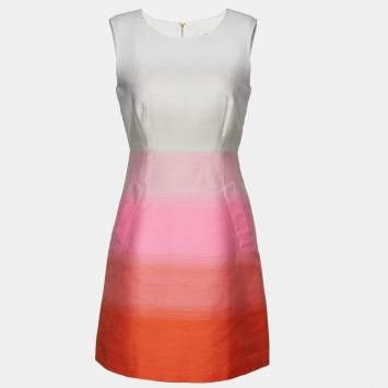 Pre Owned Diane Von Furstenberg Multicolor Cotton Sleeveless Carpreena Dress S
