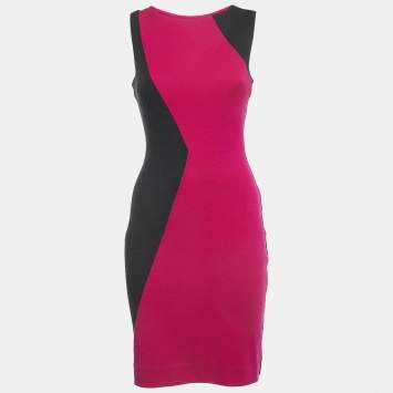 Pre Owned Diane Von Furstenberg Purple Wool Sleeveless Mini Dress S