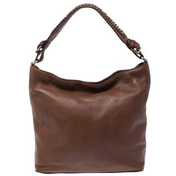Pre Owned Diane von Furstenberg Brown Synthetic Leather Iggy Shoulder Bag