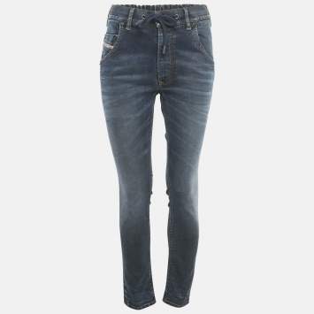 Pre Owned Diesel Blue Denim Elasticized Sweat Jeans M