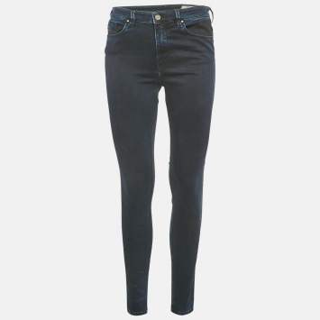 Pre Owned Diesel Navy Blue Denim Skinzee High Jeans M Waist 28"
