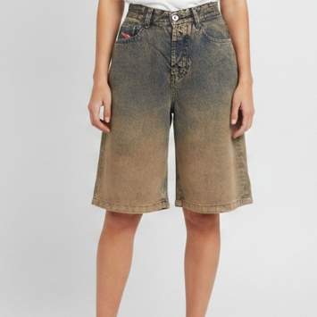 Pre Owned Diesel Blue Denim Fluid Shaded DE-SIRE Shorts M /Waist 27"