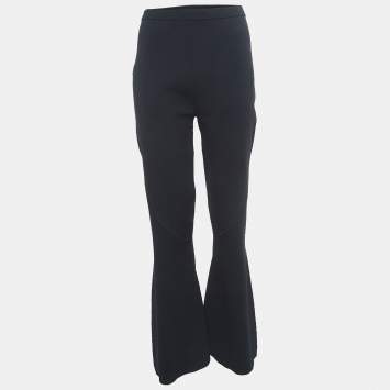 Pre Owned Dion Lee Black Knit Wide Leg Pants L
