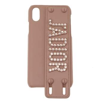 Pre Owned Dior Peach Leather J'Adior iphone XS Cover