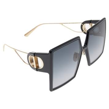 Pre Owned Dior Black / Grey Gradient 30Montaigne SU Oversized Sunglasses